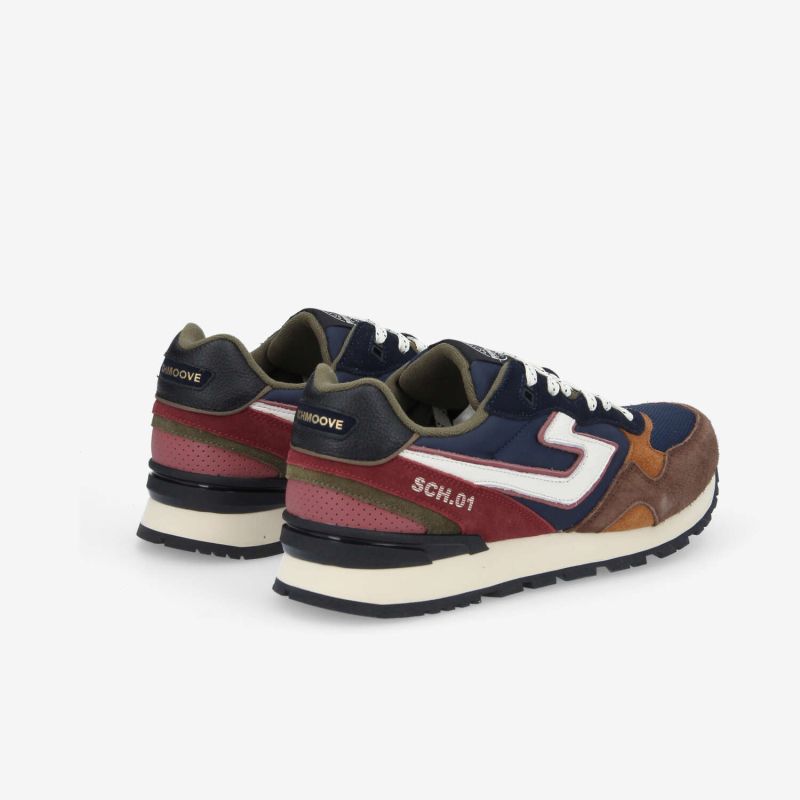 CAPE CODE RUNNER M - SUEDE/NYLON/SDE - BROWN/NAVY/BORDO